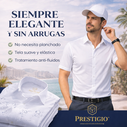 𝗣𝗿𝗲𝘀𝘁𝗶𝗴𝗶𝗼™ – 𝗘𝗹𝗲𝗴𝗮𝗻𝗰𝗶𝗮 𝗜𝗺𝗽𝗲𝗰𝗮𝗯𝗹𝗲 𝗔𝗻𝘁𝗶𝗮𝗿𝗿𝘂𝗴𝗮𝘀 MANGA CORTA