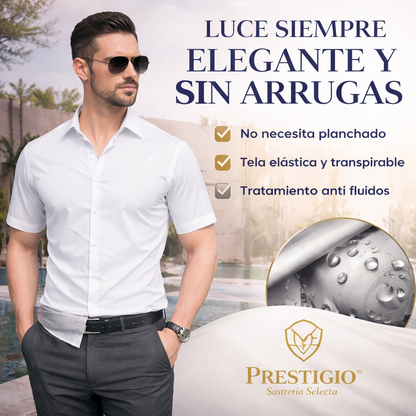 𝗣𝗿𝗲𝘀𝘁𝗶𝗴𝗶𝗼™ – 𝗘𝗹𝗲𝗴𝗮𝗻𝗰𝗶𝗮 𝗜𝗺𝗽𝗲𝗰𝗮𝗯𝗹𝗲 𝗔𝗻𝘁𝗶𝗮𝗿𝗿𝘂𝗴𝗮𝘀 MANGA CORTA