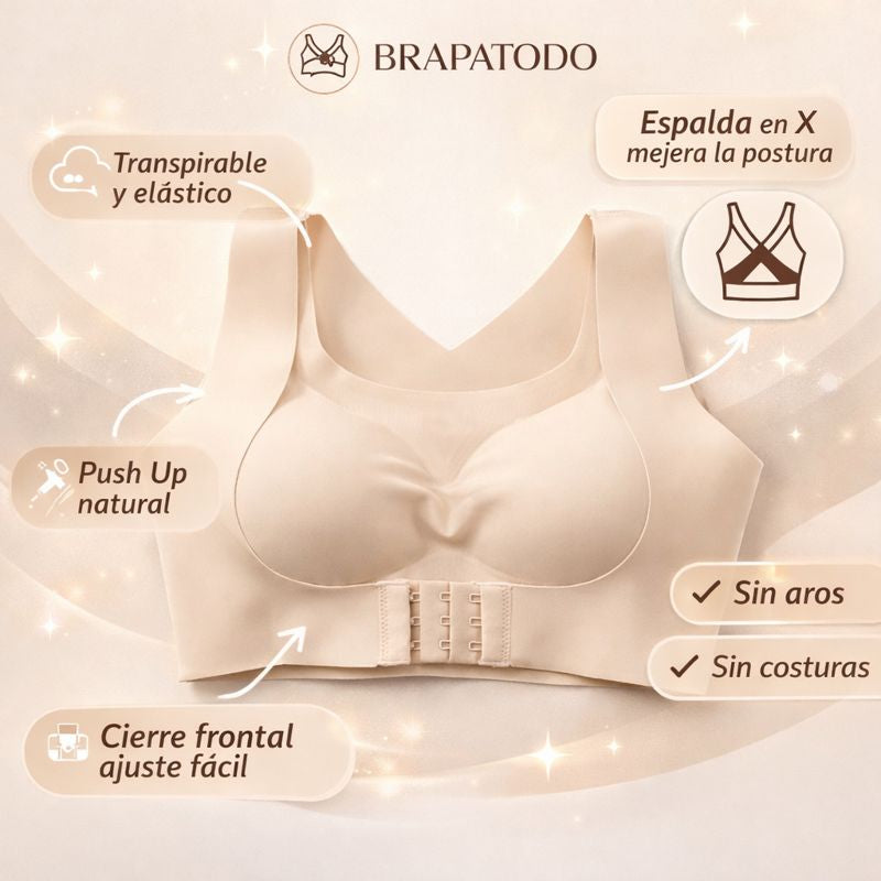 BRAPATODO™ -  Brasier Pushup con Corrector de Postura