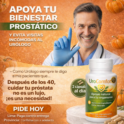 UroComfort™ - Tu apoyo diario para la salud prostática